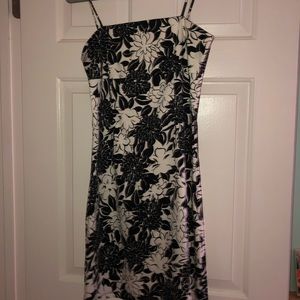 Black and white floral dress